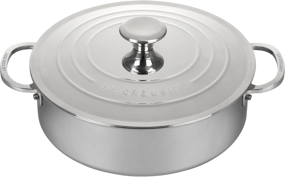 Le Creuset Tri-Ply Stainless Steel Rondeau Pan, 4.5 Quart