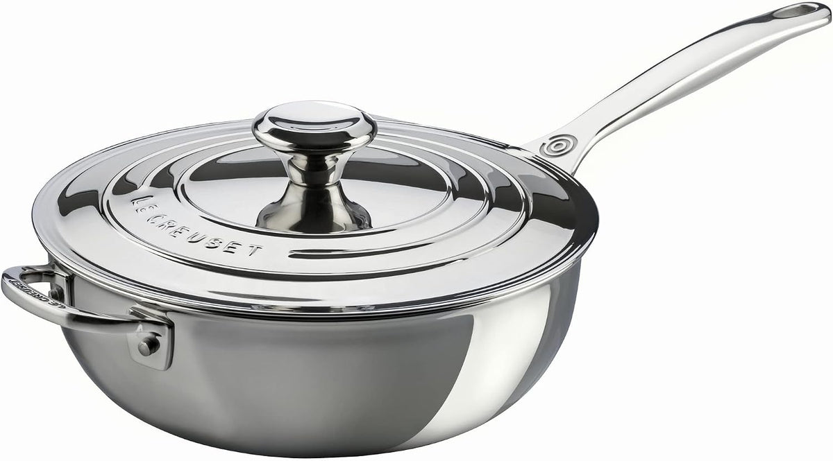 Le Creuset Tri-Ply Stainless Steel 3.5 Quart Saucier Pan
