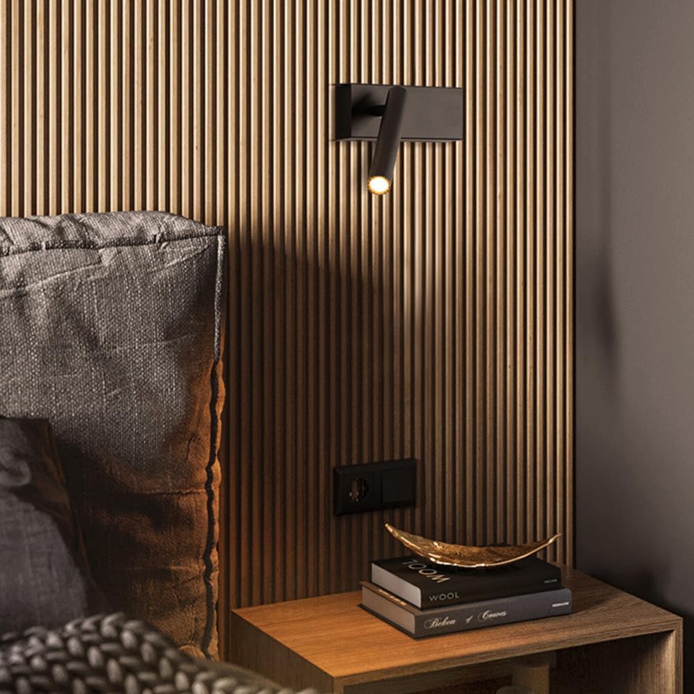 Book Light for Reading in Bed, LED Wall Reading Lamp Adjustable Spotlights with Button Switch, Modern Wall Mounted Reading Lamp, Reading at Night Book Lights