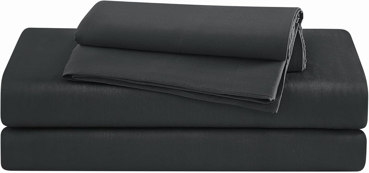 Brooklyn Loom 300 Thread Count 100% Rayon from Bamboo Charcoal 4 Piece Queen Sheet Set