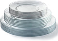 Duralex Lys Glass Dinnerware Set – 18-Piece Clear Dinner, Dessert & Soup Plates for All Occasions