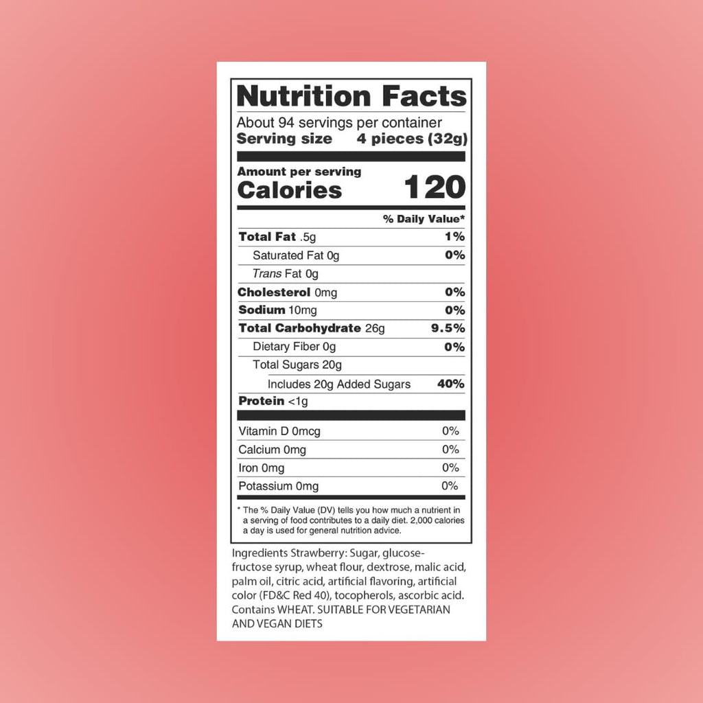 Sour Power Premium Strawberry Candy Belts – The Original Sour Candy Since 1985 – 6.6 lb Bulk Bag (Pack of 3) – Vegan, Non-GMO, Gelatin Free – Soft, Chewy, Sweet & Tart Retro Treats