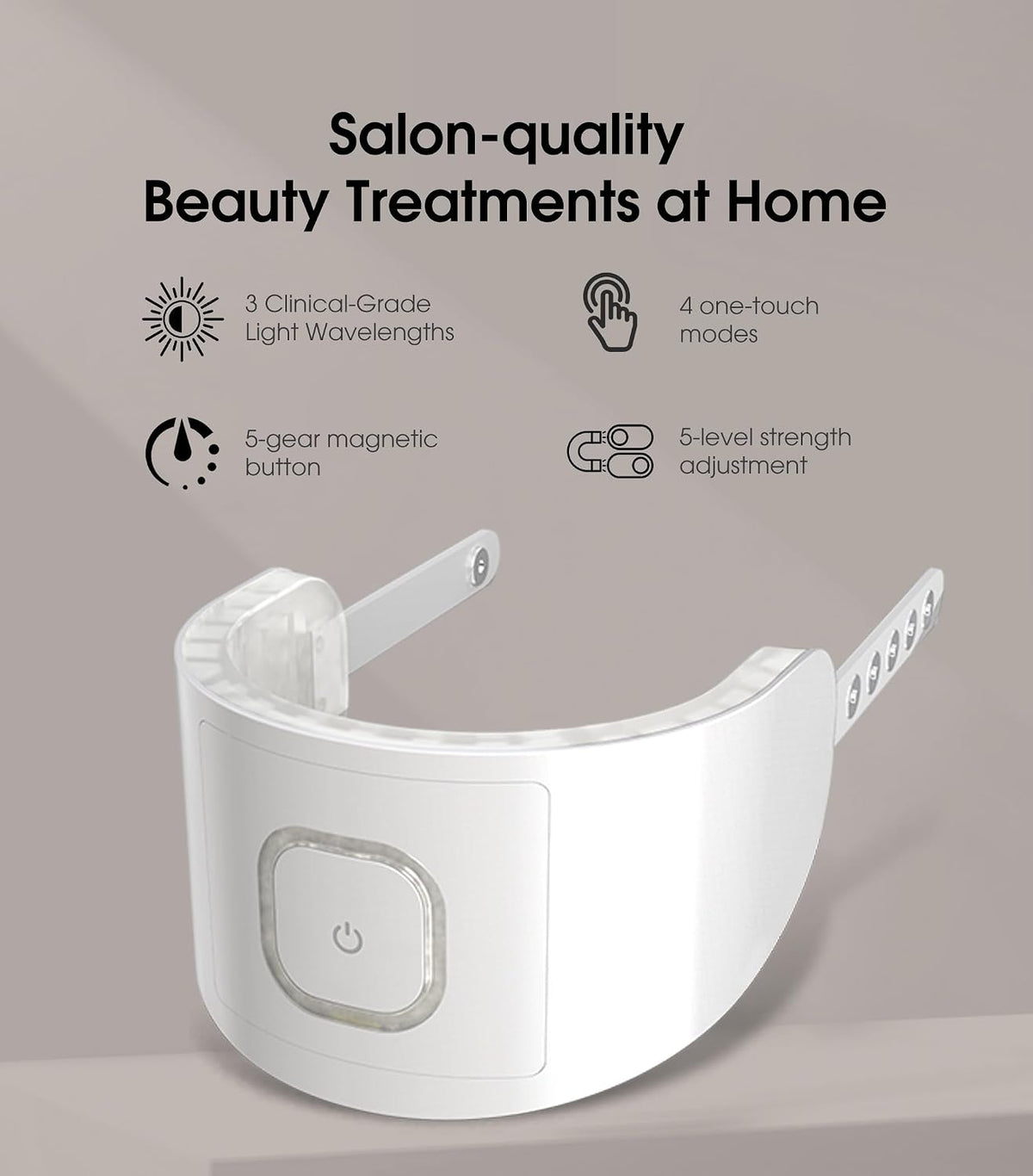 Intelligent Neck Lifting Device, 3 Color LED Neck Massager with Remote Control for Facial Massager | at Home Skin Care Tool