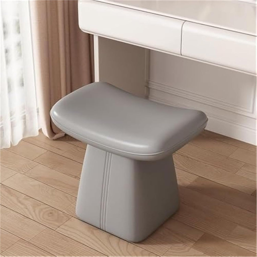 Vanity Chair Wooden Frame Makeup Stool Dressing Dinning Chair Leather Upholstered Vanity Bench for Living Room,Living Room