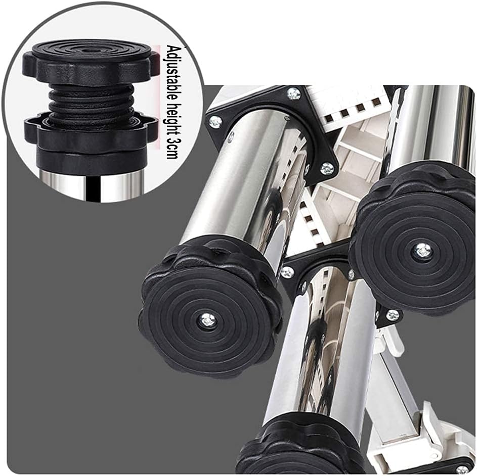 Adjustable Washing Machine Base Tumble Dryer Washing Machine Raiser Stand Universal Fridge Stand Adjustable Width/Length 40-65cm Heightening Stainless Steel Shelf Height 29-32