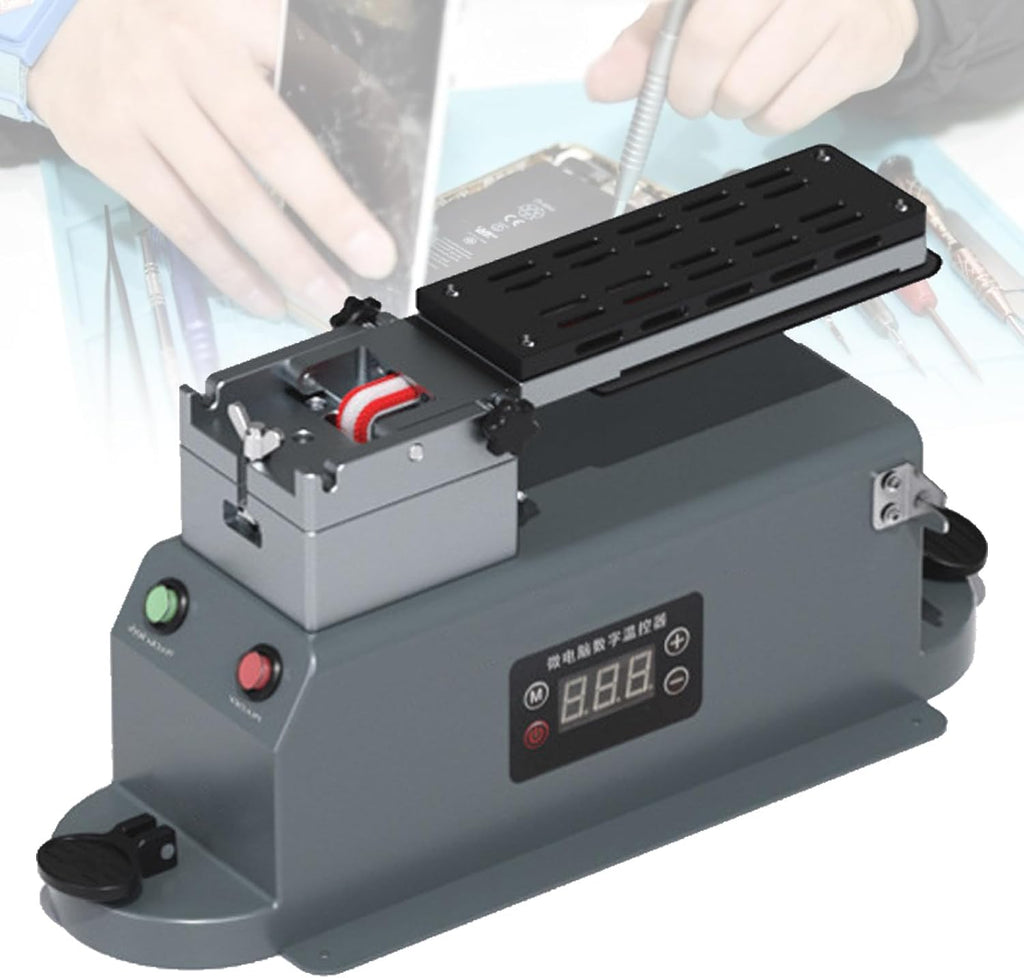 300W Universal Phone Screen Glass Heating Separator, Adjustable Phone Repair Tool, with Dual Suction Cup Base (Withglueremover)