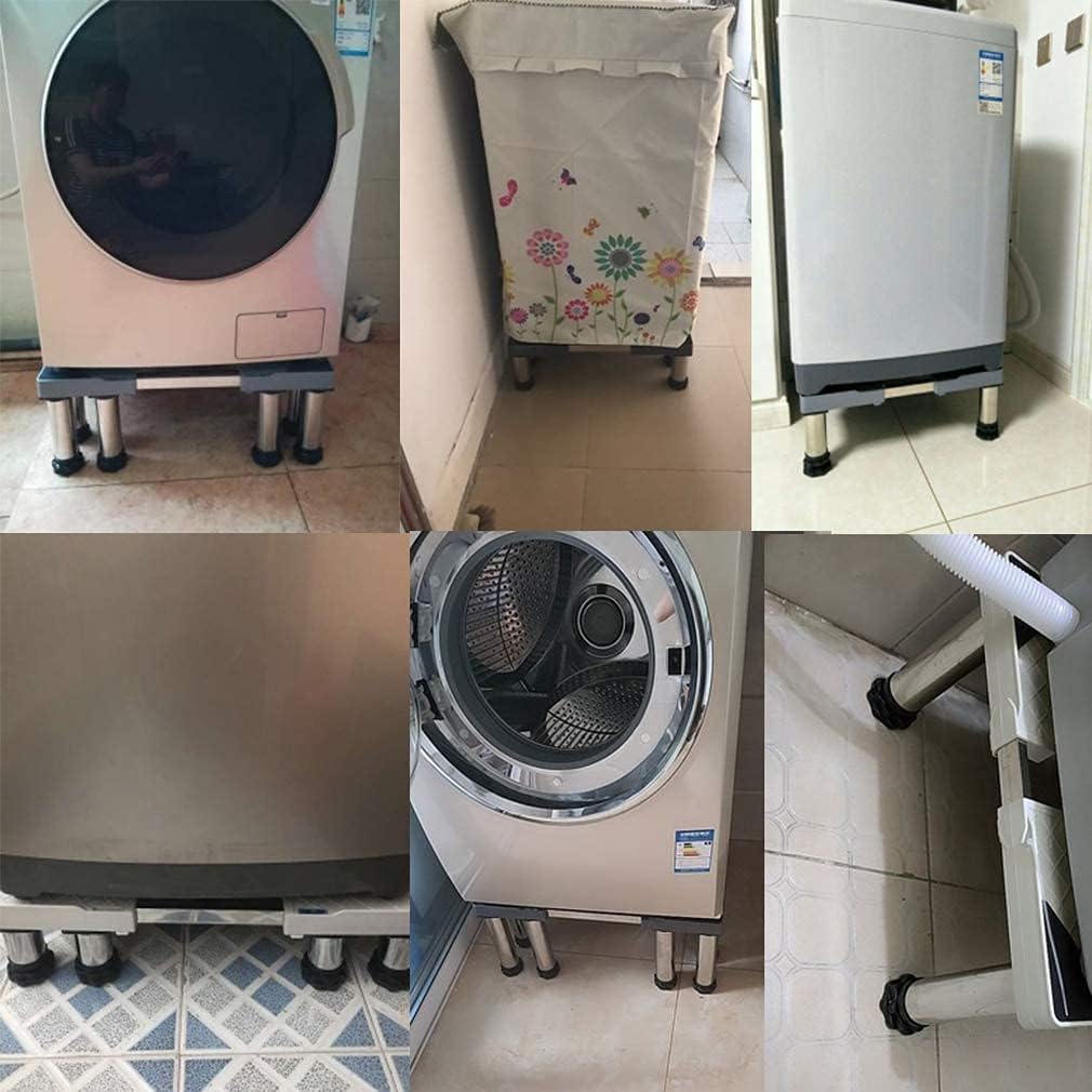 Washing Machine Stand Base Heavy Duty 4/8/12 Legs Adjustable Dryer Refrigerator Holder Bracket Length/Width 40-65cm Universal High Rack Wine Cooler Base Moisture Proof - 400kg