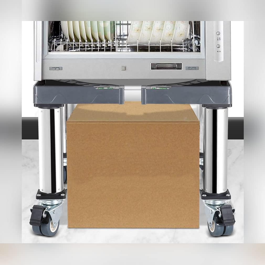 Adjustable Washing Machine Base Heavy Duty Washing Machine Base with Wheels Multifunctional Mobile Base Stand Fridges zers Trolley Universal Dryer Base Bracket 45-65cm MOV
