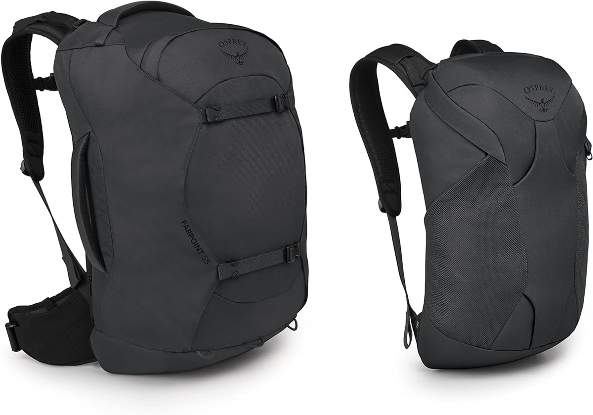 Osprey Farpoint 55L Men's Travel Backpack, Tunnel Vision Grey