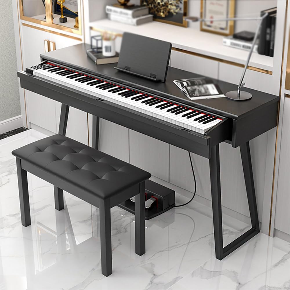 GAGALU (Piano Bench Not Included!) 88-Key Electric Piano, Multi-Function Vanity Drawer Piano, Desk Electric Piano