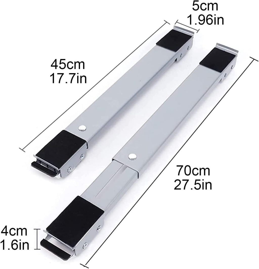 Washing Machine Stand, Refrigerator Base Stand, Adjustable Universal Mobile Pedestal Stand, Multi-function Furniture Dolly Base Stand With 24 Wheels, Max Load 300kg, 2Pcs ( )