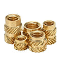 300pcs M5 M6 Heat Threaded Insert Nuts Brass Hot Melt Molding Knurled Injection Metal Copper Lock Nut for 3D Printer(M6x10x8 (300pcs))