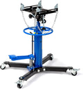 TUFFIOM Transmission Jack, 1100 lbs 1/2Ton Hydraulic 2-Stage High Lift Vertical Telescoping Floor Jack Stand, 34' to 68' Lifting Range, w/Pedal, 360° Swivel Wheels, Garage/Shop Lift Hoist, Blue