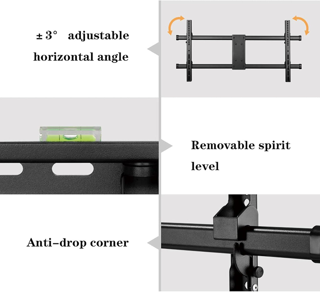 Universal TV Stand TV Stand Base Heavy-Duty Wall Mounted TV Bracket Full Motion Swivel Extension Tilt TV Mount 50'-75' Universal TV Wall Mount Bracket, Supports Up to 154lbs Tv Stand Mount