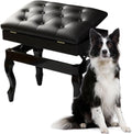 Piano Bench Piano Bench with Storage Piano Accessories Piano Bench Adjustable Height Vanity Stool Piano Bench Black Length 56cm*Width 34cm