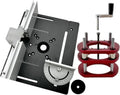 Aluminum Router Table Insert Plate Router Lift Kit for 65mm Diameter Motors Woodworking Workbench Trimmer Engraving Machine Tool(A)