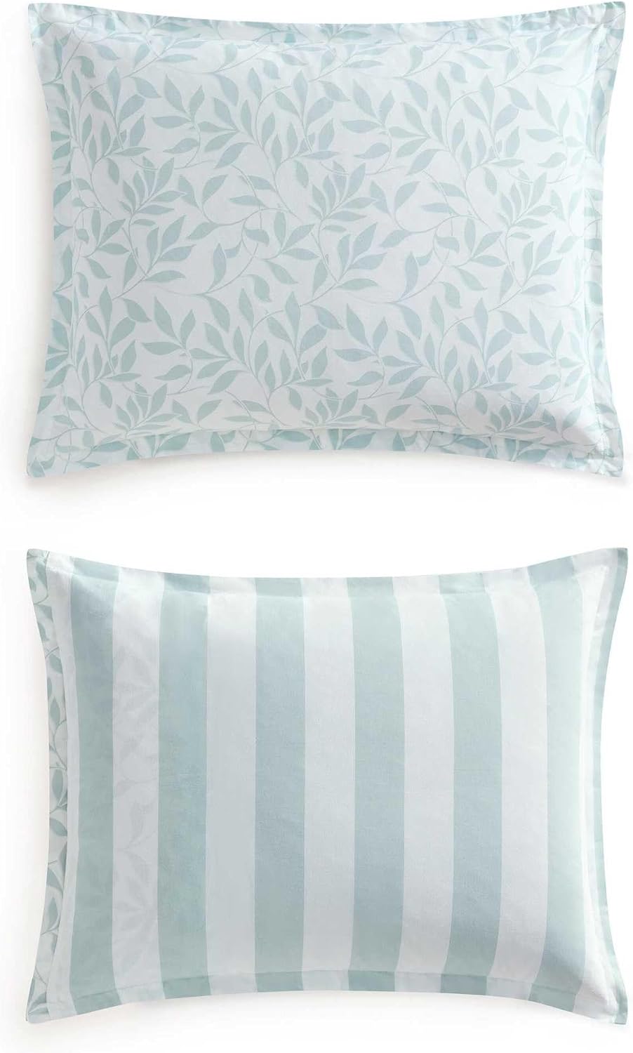Martha Stewart - Queen Comforter Set, 100% Naturally Soft & Breathable Cotton Bedding, Lightweight for Year Round Comfort, 3 Piece Bed Set with Matching Pillowcases (Copper Vines Blue)
