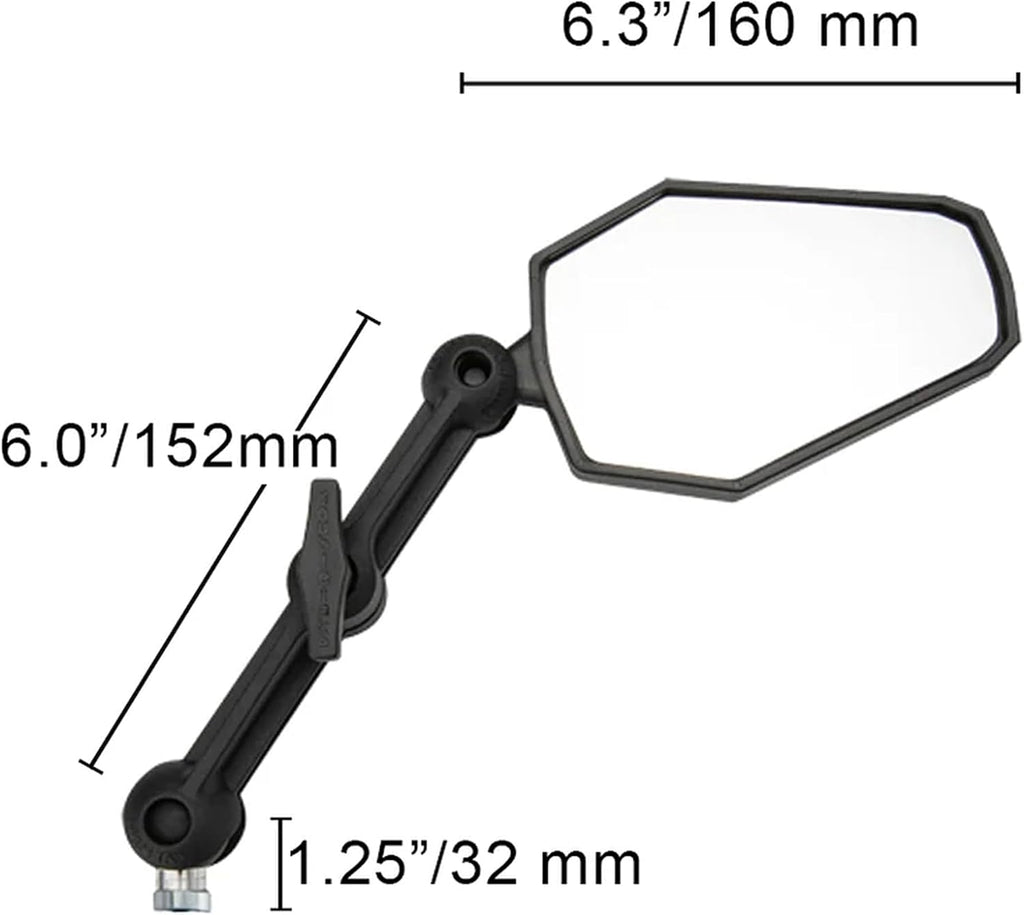 Doubletake Adventure 6' Mirror Kit 2.0, Universal Fit Folding Motorcycle Mirrors, Guaranteed for Life.