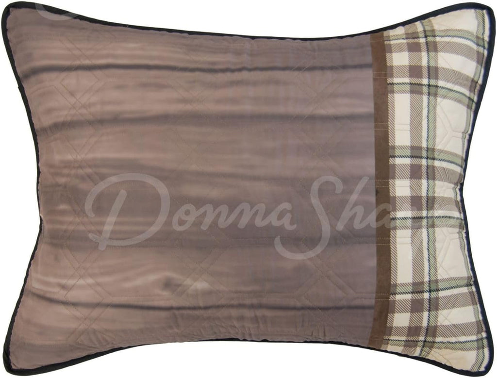 Donna Sharp Wildwood Lodge Polyester Quilt Bedding Set - 3-Piece King Size Quilt Set - Includes 110' x 96' Quilt and 20' x 36' Pillow Shams - Machine Washable