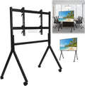 Heavy Duty TV Floor Stand for 86-110 Inch TVs, Mobile TV Cart with Lockable Wheels Max Load 485LBS - Universal Stand for Flat/Curved Screens, Living Room & Commercial Use