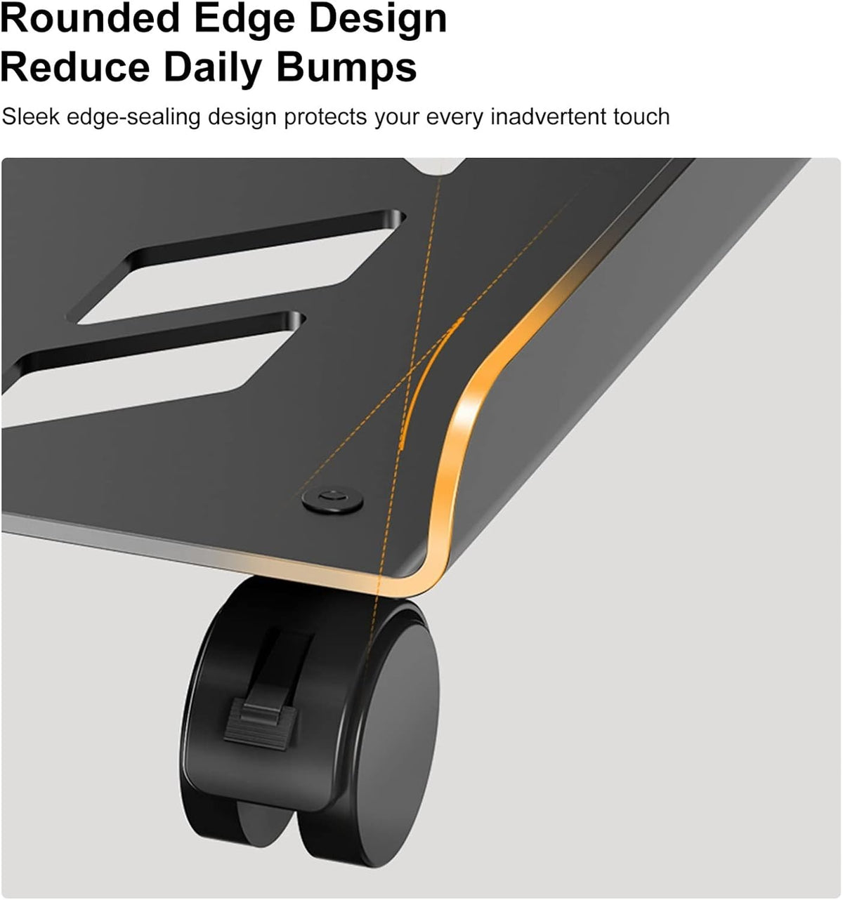 CPU Stand PC Tower Stand Mobile CPU Stand Cooling Base with 4 Rolling Caster Wheels, Mobile Desktop Case Floor Holder Cart Fits Most PC Case PC Tower Stand