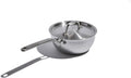 Heritage Steel x Eater 2 Quart Stainless Steel Saucier Pan | 5-Ply Fully Clad | Stay Cool Handle | Induction Compatible | Non-Toxic | Cook like a Pro
