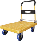 Collapsible Transport Cart Folding Platform Trolley with 360° Swivel Wheels Reinforced Base for Loading and Storing (27.6'x17.7'/70x45cm) - Heavy Duty Utility Dolly