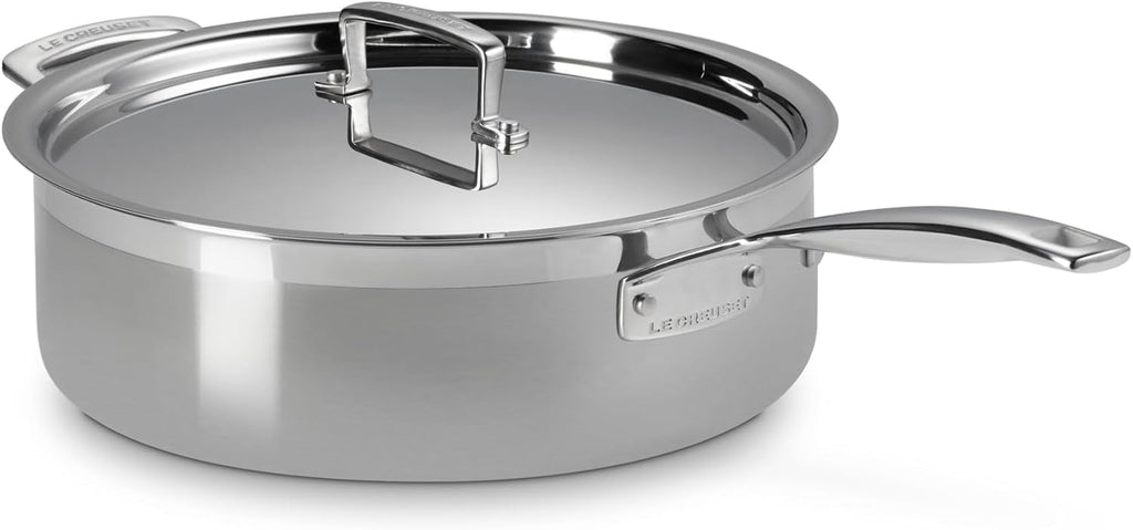 Le Creuset Tri-Ply Stainless Steel 6-Quart Covered Saute Pan
