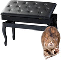 Piano Bench with Storage Piano Accessories Piano Bench Adjustable Height Vanity Stool Duet Piano Bench Black Length 72cm*Width 34cm