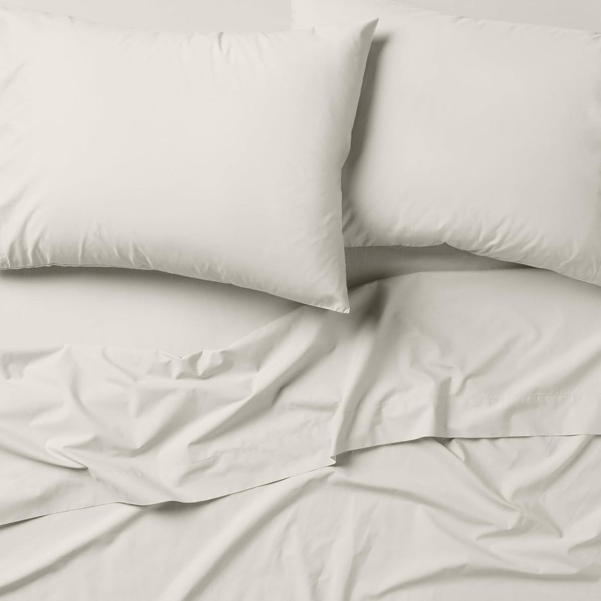 Tuft & Needle California King Percale Sheet Set – 100% Supima Cotton, Crisp & Cooling Sheets for Hot Sleepers, Breathable & Durable Hotel-Quality Bedding, Deep 16' Pockets, Oeko-Tex Certified, Sand