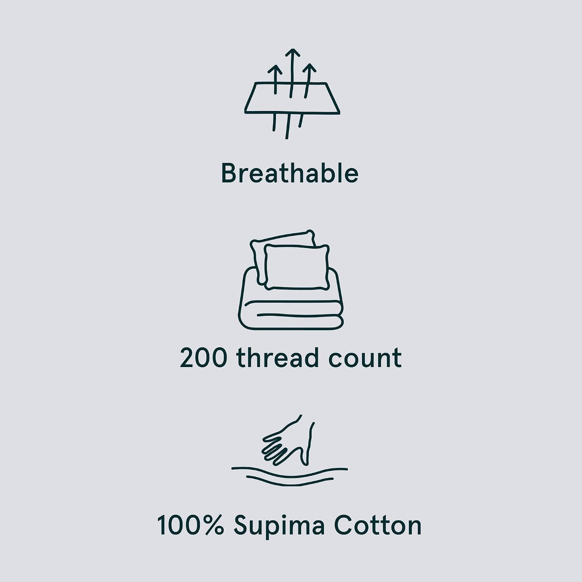 Tuft & Needle King Percale Sheet Set – 100% Supima Cotton, Crisp & Cooling Sheets for Hot Sleepers, Breathable & Durable Hotel-Quality Bedding, Deep 16' Pockets, Oeko-Tex Certified, Cloud