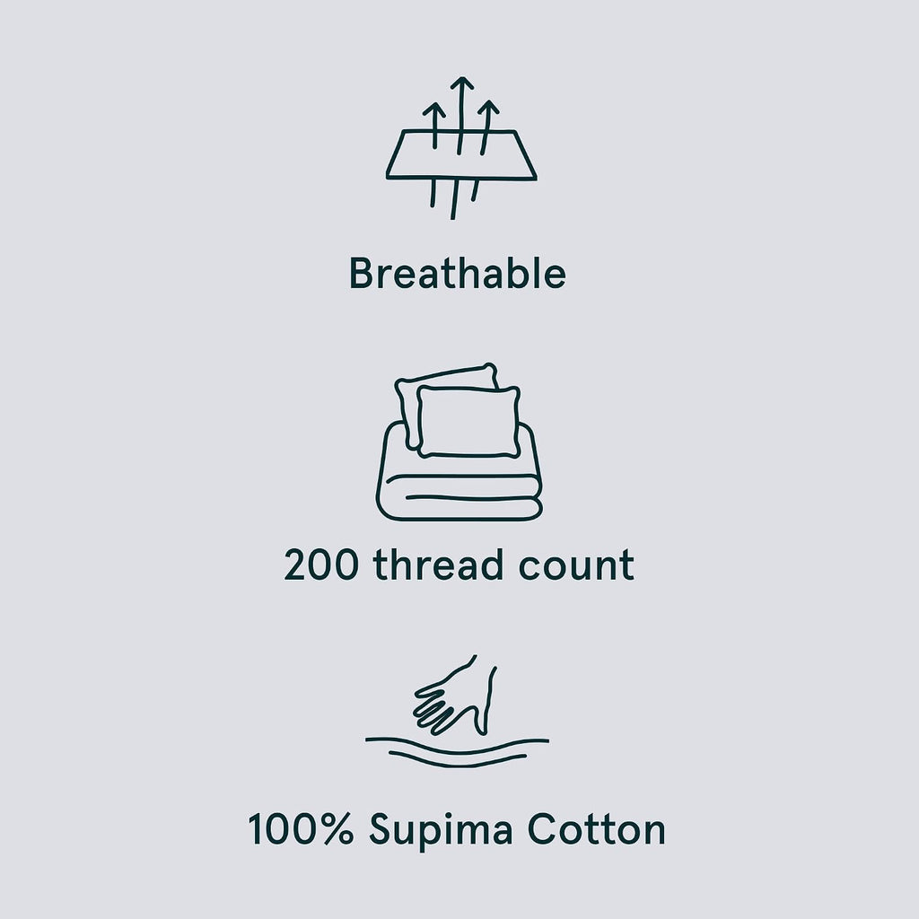 Tuft & Needle California King Percale Sheet Set – 100% Supima Cotton, Crisp & Cooling Sheets for Hot Sleepers, Breathable & Durable Hotel-Quality Bedding, Deep 16' Pockets, Oeko-Tex Certified, Cloud