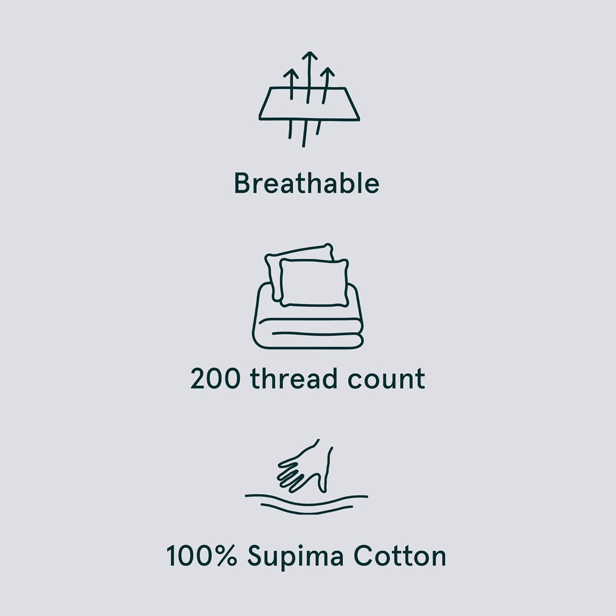 Tuft & Needle Queen Percale Sheet Set – 100% Supima Cotton, Crisp & Cooling Sheets for Hot Sleepers, Breathable & Durable Hotel-Quality Bedding, Deep 16' Pockets, Oeko-Tex Certified, Cloud