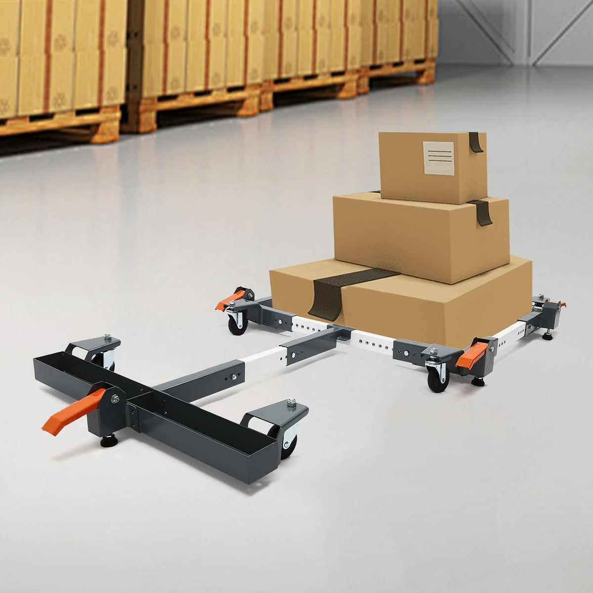 Undercat Mobile Base, Heavy Duty Universal Mobile Base with 6 Universal Wheels, 600 lbs Load Capacity, Adjustable Mobile Base for Mobilizing Small Mechanical Equipment, Home Appliances