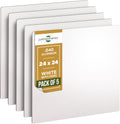 Blank Metal Sign (Pack of 5), Made of Aluminum Sheet Metal Plate to Create Custom Signs Outdoor Metal or Street Signs Customized For Your Own Personalized Banner, 24 x 24 x .040, White
