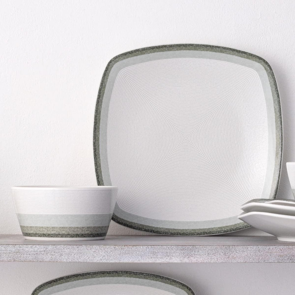 Noritake Colorscapes Layers Sage 12-Piece Square Dinnerware Set, Service for 4