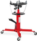 1322Lb Heavy Duty Transmission Jack, 33.5'-69' High Lift Hydraulic Telescoping Transmission Jack, 2-Stage Telescopic Transmission Stand with Foot Pedal & 360° Swivel Wheel, Red