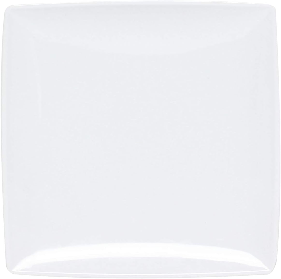 Thunder Group Classic white melamine dinnerware collection 7 1/4' square plate, 1/2' deep, comes in dozen