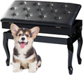 Piano Bench Piano Bench with Storage Piano Accessories Piano Bench Adjustable Height Vanity Stool Piano Bench Black Length 72cm*Width 34cm