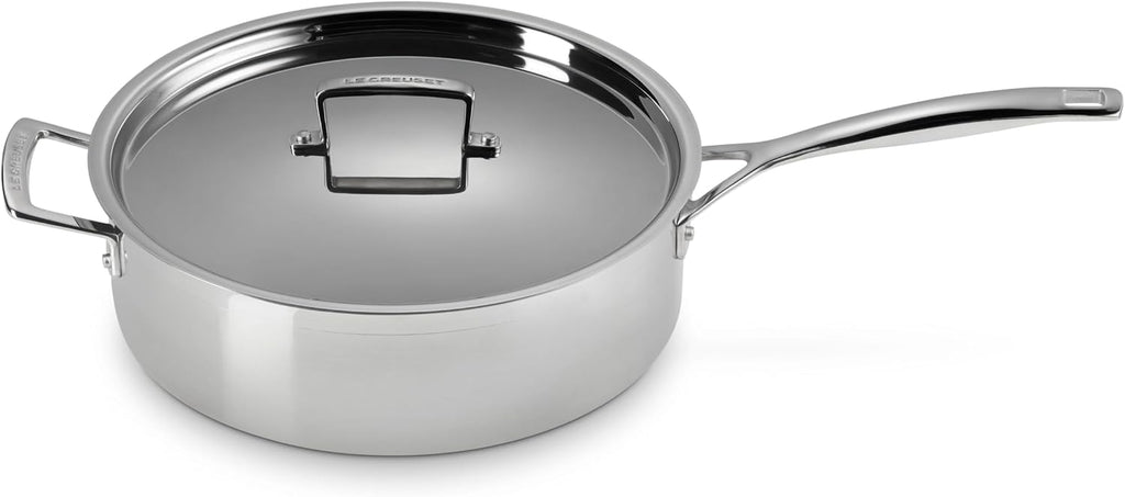 Le Creuset Tri-Ply Stainless Steel 6-Quart Covered Saute Pan