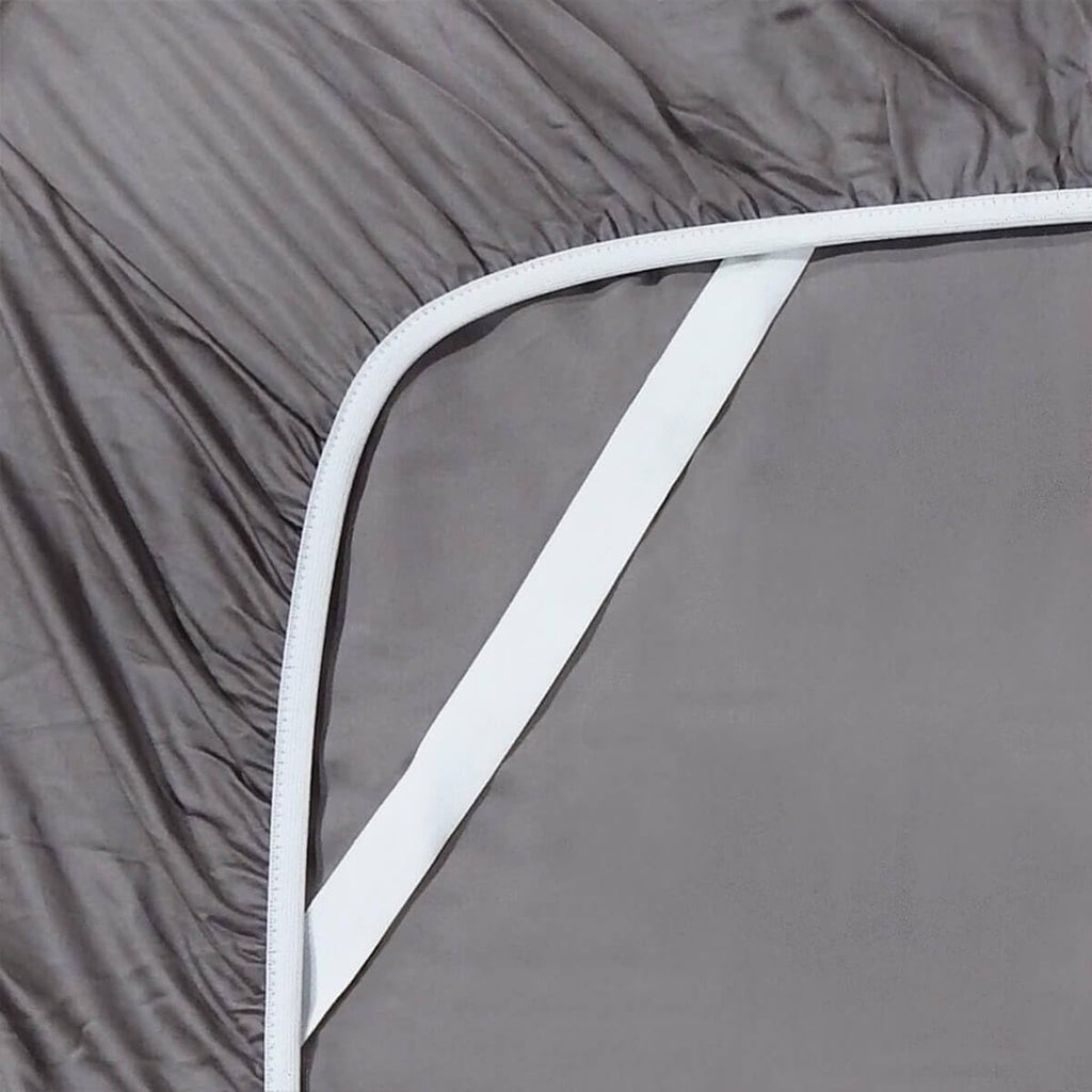 Royal Tradition Made in USA- Luxurious RV Bed Sheet Set (RV Short King, Grey) Soft Cotton Sateen 608 Thread Count Camper Sheets