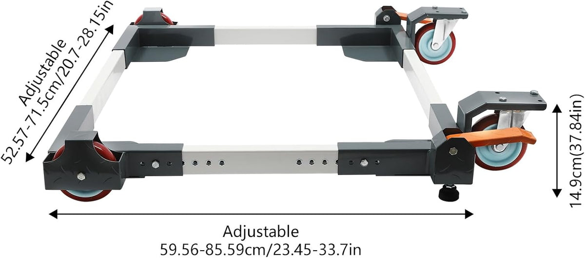 Undercat Mobile Base, Heavy Duty Universal Mobile Base with 5' Universal Wheels, 1500 lbs Load Capacity, Adjustable Mobile Base for Mobilizing Small Mechanical Equipment, Home Appliances