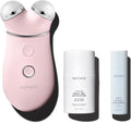 NUFACE Trinity+ Skin Tightening & Face Lift Device - Microcurrent Facial Sculpting Tool to Contour Jawline & Neck, 3 Frequencies, Supports Lymphatic Drainage + Activator Gel, Sandy Rose