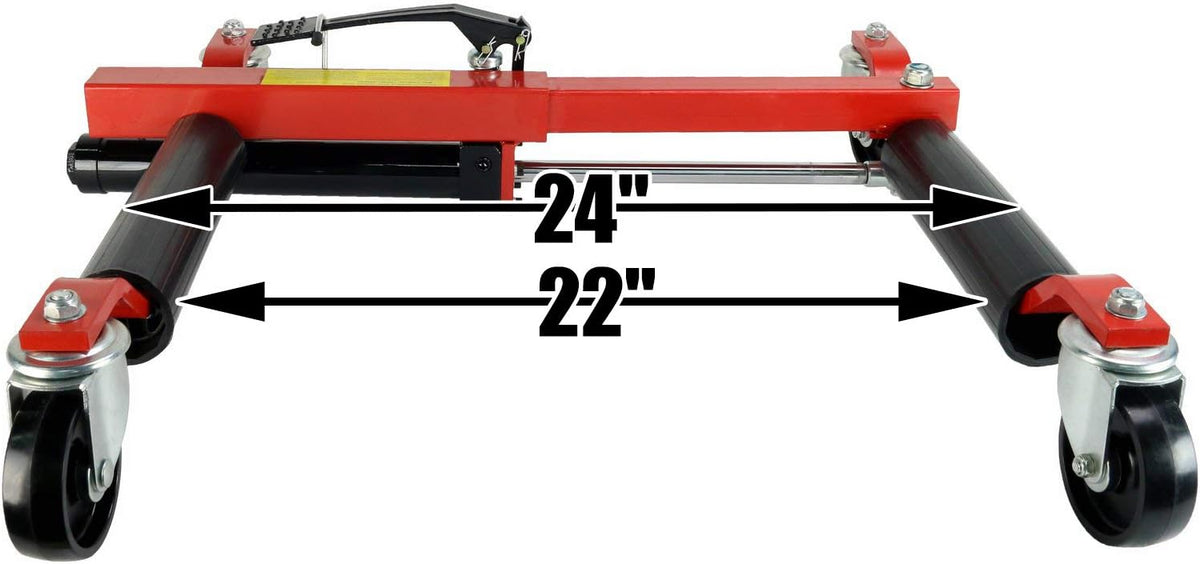 (4) Dragway Tools 12 in. 1500 lb. Hydraulic Wheel Dolly Vehicle Positioning Jacks Lift Hoist