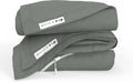 QuickZip Fitted Plus Spare Bundle: 1 Fitted Sheet (Base + Zip Sheet) & 1 Zip Sheet - Easy to Change, Won't Pop Off - Soft Sateen 400 TC 100% Cotton - 15' Deep Pockets RV King Size – Slate Gray