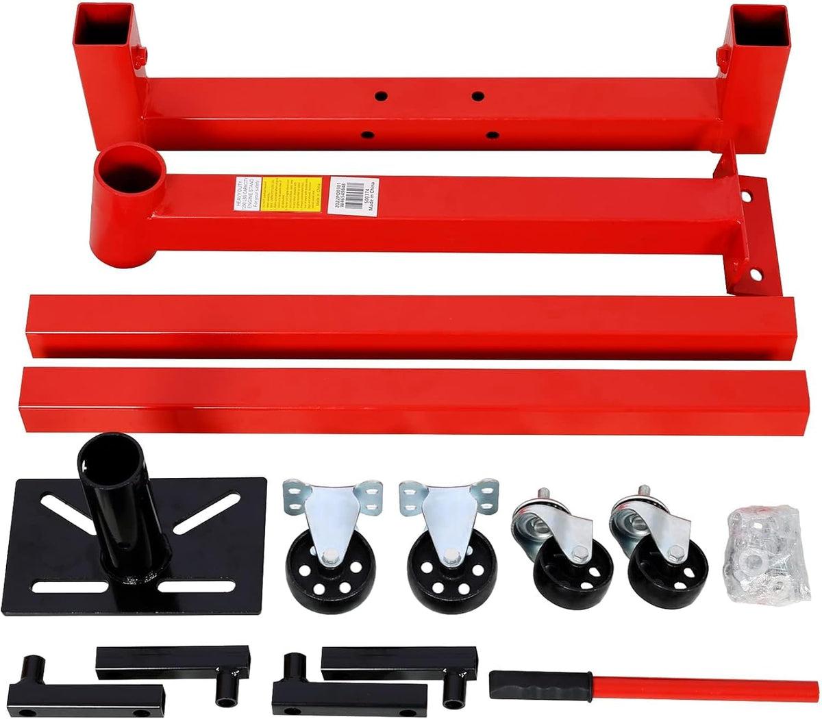 1250LBS Heavy-Duty Engine Stand with 360° Rotatable Adjustable Arms, Upgraded U-Shaped Base for Enhanced Stability, 4 Wheels Including 2 Universal for Easy Mobility, Jack-Lock Safety Design