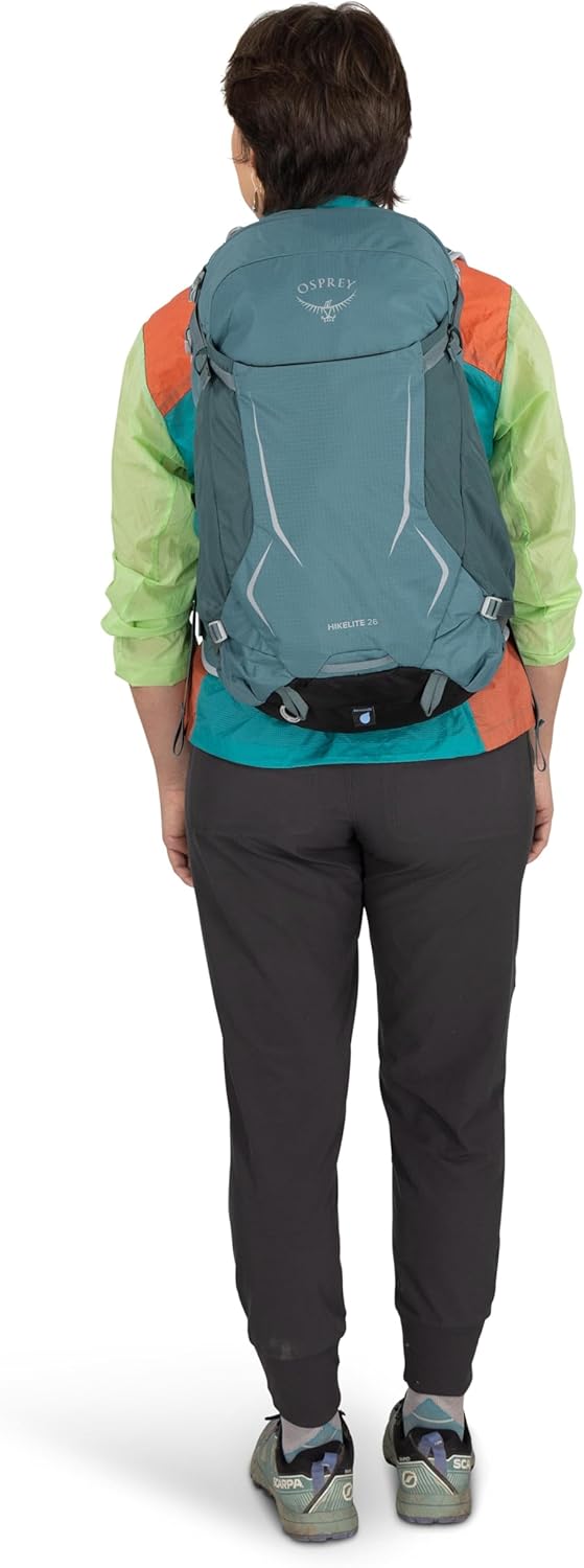 Osprey Hikelite 26L Durable Hiking Backpack - Travel Daypack with Rain Cover for Men and Women, Graphite Purple