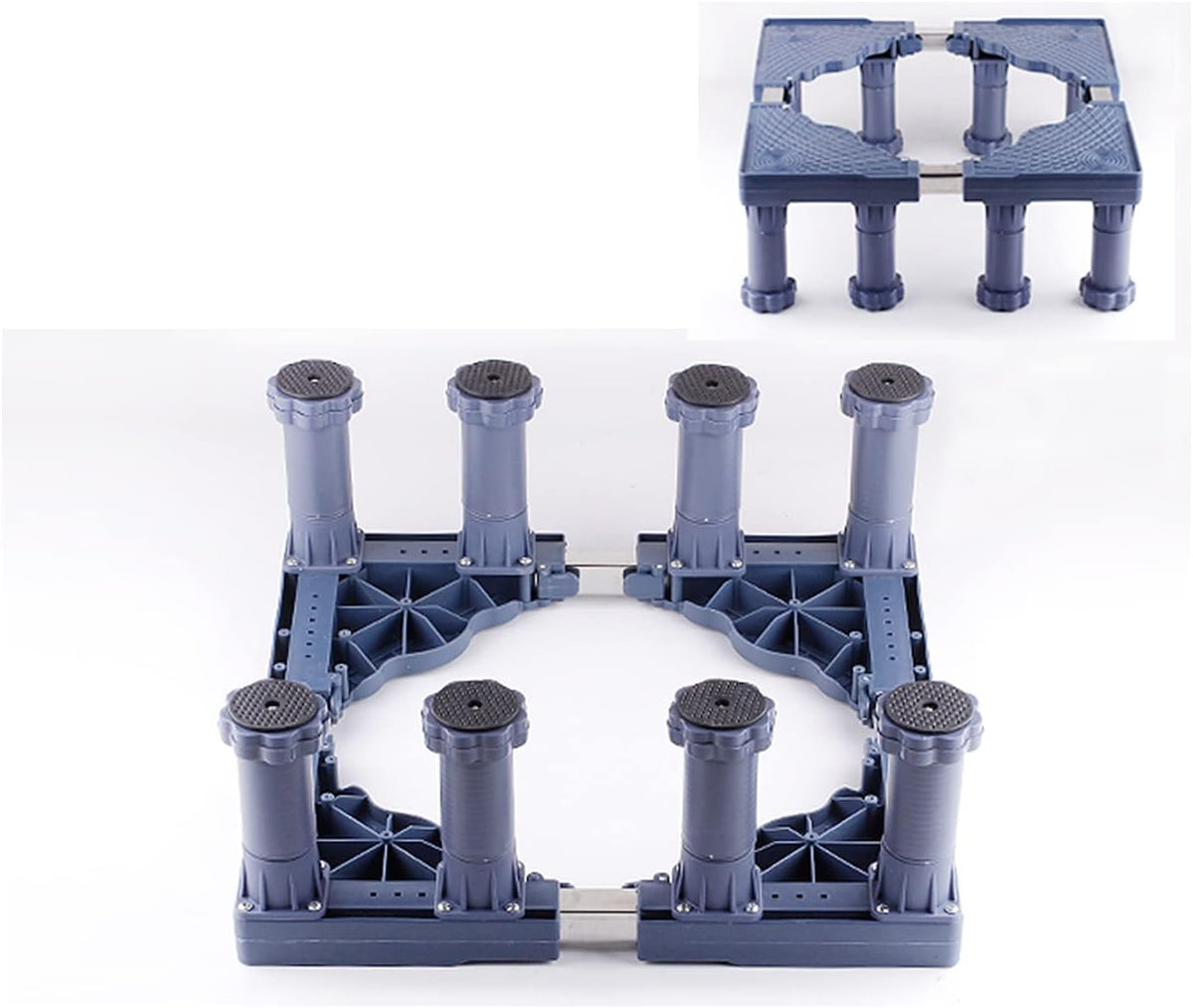 Adjustable Washing Machine Base Upgraded Washing Machine Stand Universal Fridge Base Stand Retactable Furniture Base Bracket Adjustable 40-70cm Stand Heavy Machines Stand 4/8/