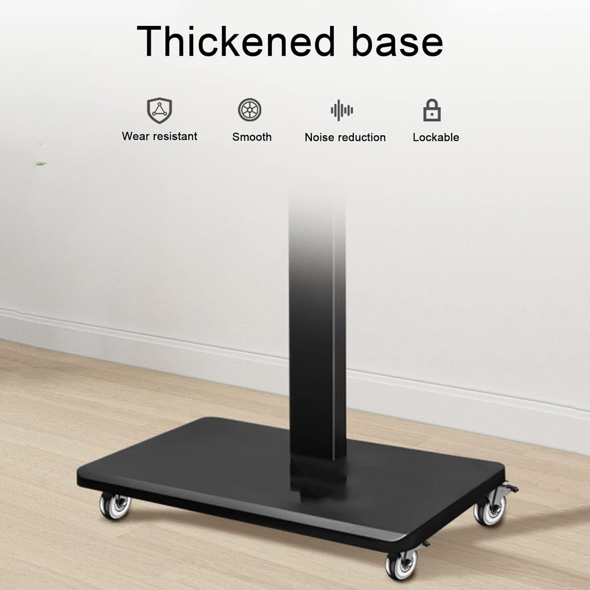 Mobile TV Cart Rolling TV Stand with Wheels - for 32-60 Inch Portable Floor TV Stand Base Trolley, 0-90° Horizontal and Vertical Screen Switching Mobile TV Cart, Holds Up