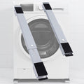 Washing Machine Refrigerator Pedestal, Movable Mini Fridge Stand, Telescopic Furniture Dolly with 24 Wheels, Multi-Functional Universal Adjustable Base, Max Load 300kg, White,